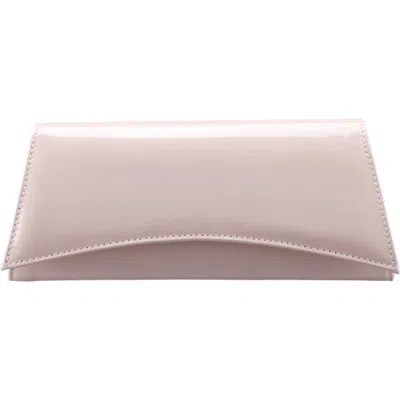 Nina Zoey Faux Leather Clutch In Beige