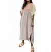 Ninaleuca Scirocco Dress In Beige, Red And Lilac Tricolor In Gray