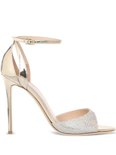 Ninalilou 105mm Lady Stiletto Sandals In Gold