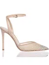 Ninalilou 115mm Avril Crystal-embellished Ankle-strap Pumps In Neutral