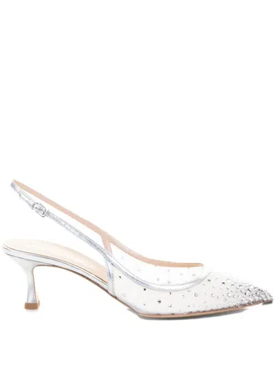 Ninalilou 50mm Mya Slingback Pumps In White