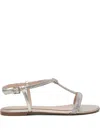 Ninalilou Beaded-embellish T-bar Sandals In White