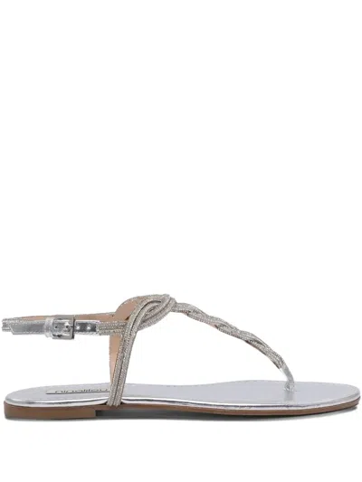 Ninalilou Braided Leather Sandals In Purple