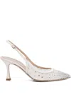 Ninalilou Crystal-embellished Slingback Pumps