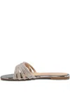 Ninalilou Embellished-strap Flat Sandals In Silver