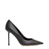 Ninalilou Graceful Black Leather Pumps In Black