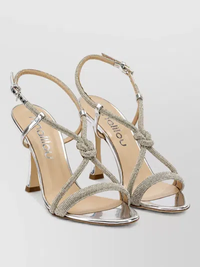 Ninalilou Heeled Sandals In Silver