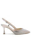 Ninalilou Mya 70 Rhinestone Embellished Slingback Pumps In Silver