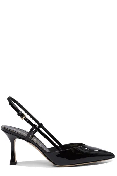 Ninalilou Heeled Slingback Pumps In Black