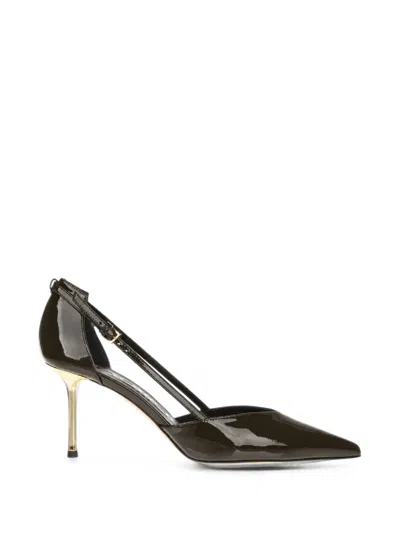 Ninalilou Helen Patent Leather Pumps In Brown