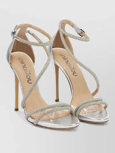 Ninalilou Leather Sandals In White