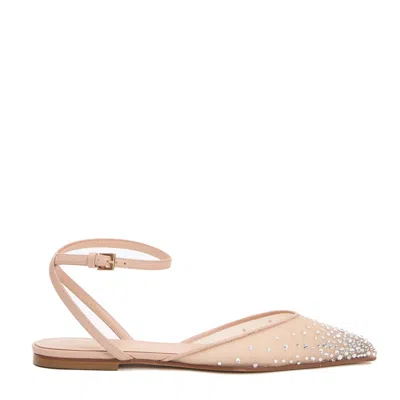 Ninalilou Low Slingback Net Rhinestone In Neutrals