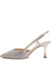 Ninalilou Mya 70 Rhinestone Embellished Slingback Pumps In Gold