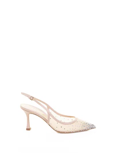 Ninalilou Mya Décolleté In Leather With Rhinestones