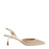 Ninalilou Slingback Pumps With Crystal Strass And 55mm Heel In Gold