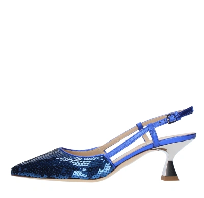 Ninalilou With Heel Blue In Blu Blu E Verdi