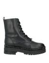 Ninalilou Woman Ankle Boots Black Size 10 Calfskin In Black