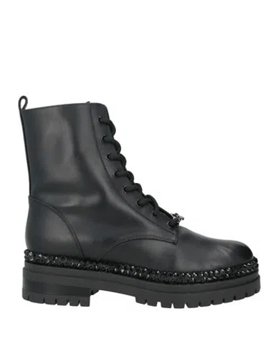 Ninalilou Woman Ankle Boots Black Size 10 Calfskin