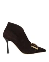 Ninalilou Woman Ankle Boots Dark Brown Size 8 Leather In Brown