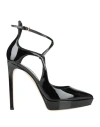 Ninalilou Woman Pumps Black Size 8 Leather In Black