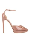 Ninalilou Woman Pumps Blush Size 10 Leather In Pink