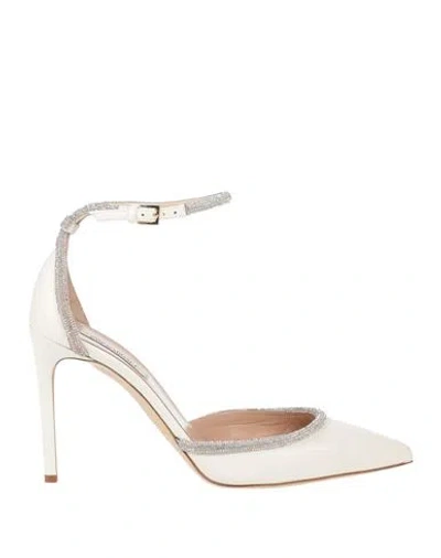Ninalilou Woman Pumps Ivory Size 7.5 Leather In White