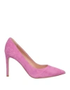 Ninalilou Woman Pumps Lilac Size 6 Leather In Purple