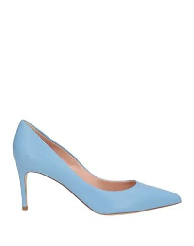 Ninalilou Woman Pumps Sky Blue Size 5 Leather
