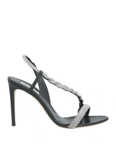 Ninalilou Woman Sandals Black Size 6 Leather