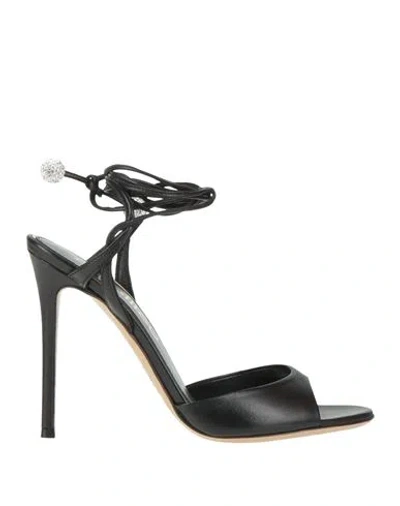 Ninalilou Woman Sandals Black Size 8 Leather