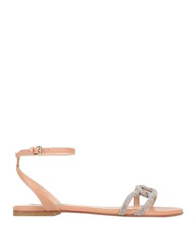 Ninalilou Woman Sandals Blush Size 7 Leather In Pink