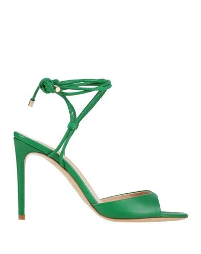 Ninalilou Woman Sandals Green Size 7 Leather