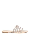 Ninalilou Woman Sandals Light Pink Size 7 Leather