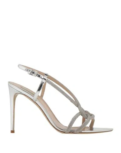 Ninalilou Woman Sandals Silver Size 6 Leather