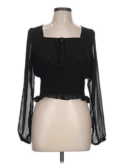 Pre-owned Nine Britton 3/4 Sleeve Blouse In Black