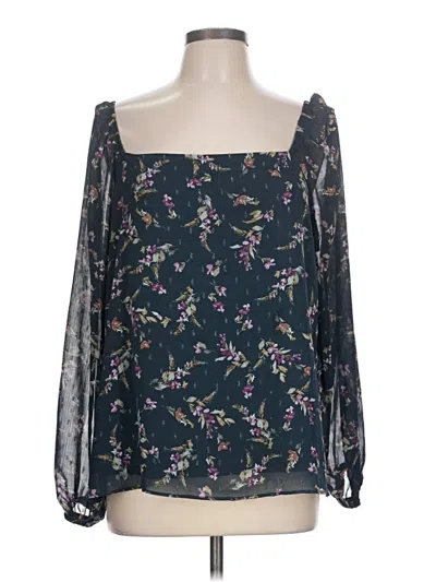 Pre-owned Nine Britton 3/4 Sleeve Blouse In Black