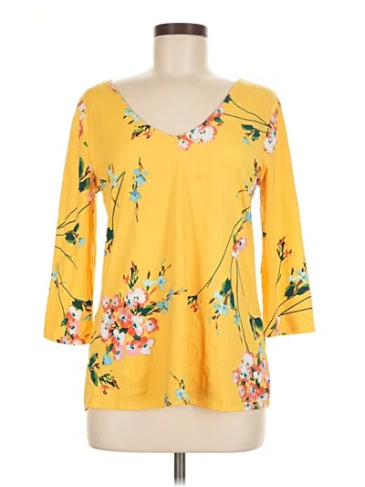 Pre-owned Nine Britton 3/4 Sleeve T-shirt In Yellow