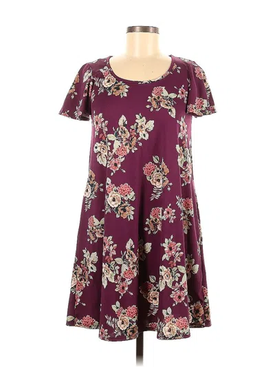 Pre-owned Nine Britton Casual Dress In Burgundy