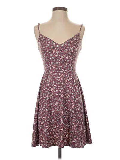 Pre-owned Nine Britton Casual Dress In Burgundy