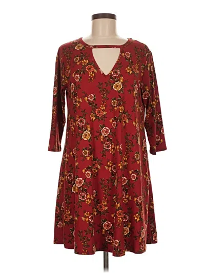 Pre-owned Nine Britton Casual Dress In Burgundy