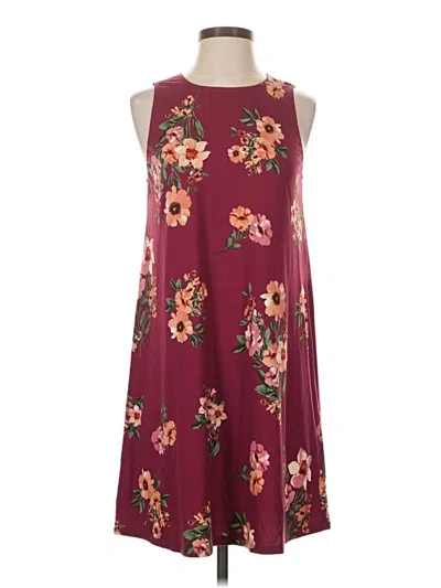 Pre-owned Nine Britton Casual Dress In Burgundy