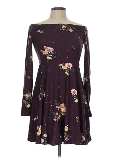 Pre-owned Nine Britton Casual Dress In Burgundy