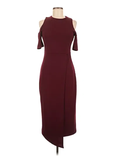 Pre-owned Nine Britton Cocktail Dress In Burgundy