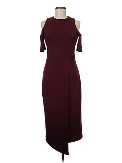 Pre-owned Nine Britton Cocktail Dress In Burgundy