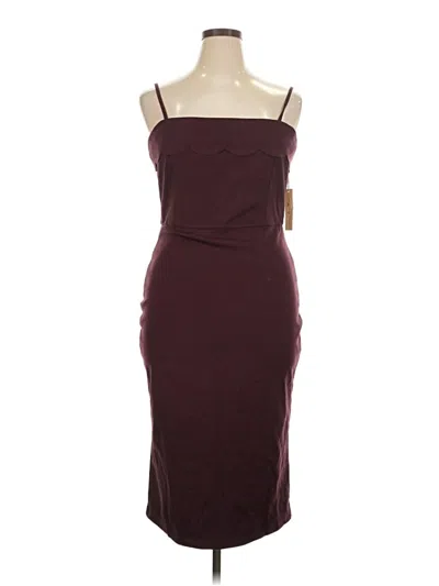 Pre-owned Nine Britton Cocktail Dress In Burgundy