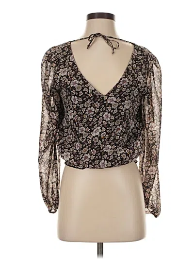 Pre-owned Nine Britton Long Sleeve Blouse In Black