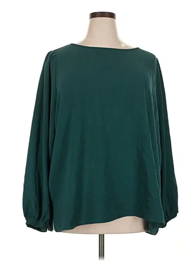 Pre-owned Nine Britton Long Sleeve Blouse In Blue