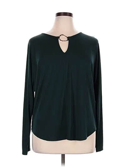 Pre-owned Nine Britton Long Sleeve Blouse In Teal