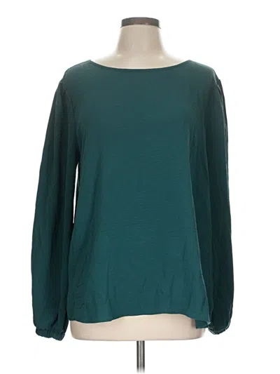 Pre-owned Nine Britton Long Sleeve Blouse In Teal