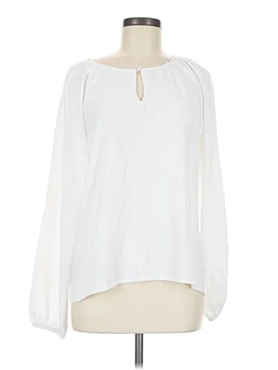 Pre-owned Nine Britton Long Sleeve Blouse In White